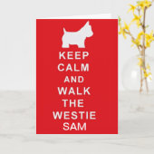 WEBSITE GEPERSONALISEERD Houd Kalm lopen verjaarda Kaart (Gele Bloem)