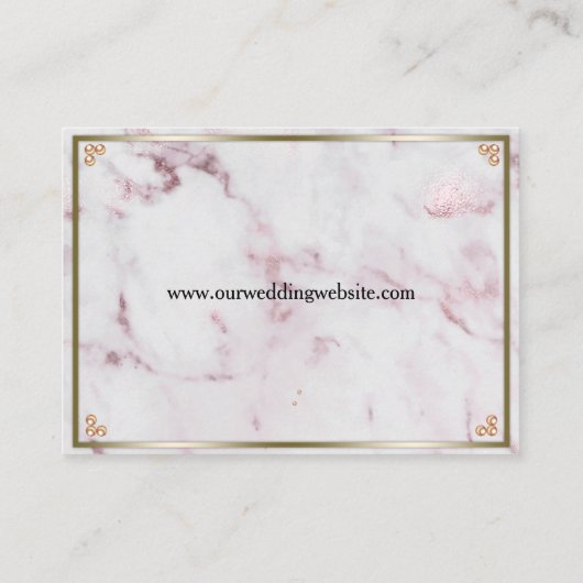 Website Gold Lace en Pearls Wedding Informatiekaartje (Achterkant)