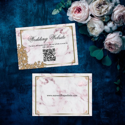 Website Gold Lace en Pearls Wedding Informatiekaartje