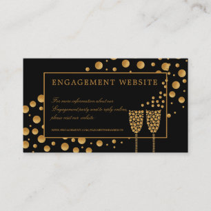 Website gouden champagne Bubbles Engagement Visitekaartje