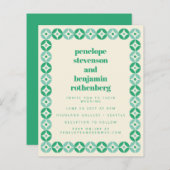 Website Groene Blauwe Mod Geometric Wedding (Voorkant / Achterkant)