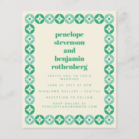 Website Groene Blauwe Mod Geometric Wedding (Voorkant)