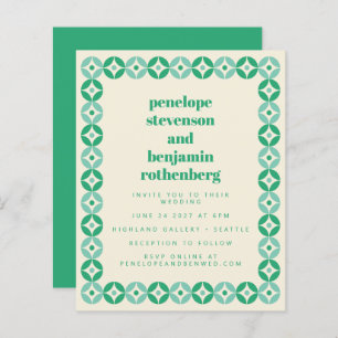 Website Groene Blauwe Mod Geometric Wedding