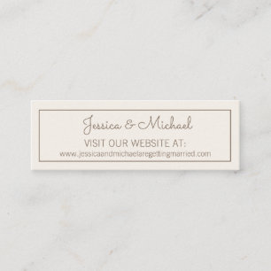 Website Ivory Cream White Wedding Mini Visitekaartje