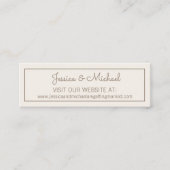 Website Ivory Cream White Wedding Mini Visitekaartje (Voorkant)