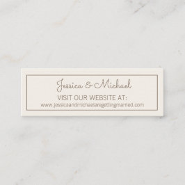 Website Ivory Cream White Wedding Mini Visitekaartje