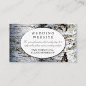 Website land Rustic Birch Tree Wedding Informatiekaartje (Voorkant)