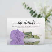 Website lavender Paarse Roos Weddenschap Informatiekaartje (Staand voorkant)