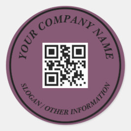 Website Link QR Code Bedrijfsnaam Ronde Sticker