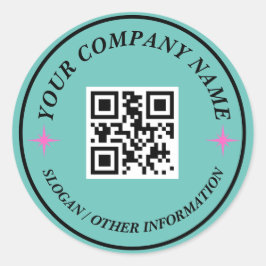 Website Link QR Code Minimale bedrijfsnaam Sticker