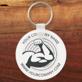 Website Logo bedrijf op maat Sleutelhanger (Voorkant)