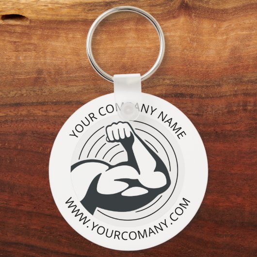 Website Logo bedrijf op maat Sleutelhanger (Voorkant)