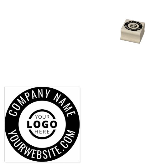 Website met bedrijfsnaam van aangepast bedrijf rubberstempel (Gestempeld)