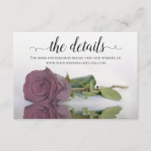 Website met de details van de Elegant Dusty Pink W Informatiekaartje (Voorkant)
