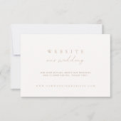 Website met de Elegant Ivory & Bleek Taupe Wedding Kaart (Voorkant)