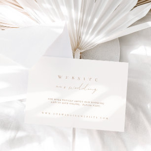 Website met de Elegant Ivory & Bleek Taupe Wedding Kaart