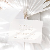 Website met de Elegant Ivory & Bleek Taupe Wedding Kaart