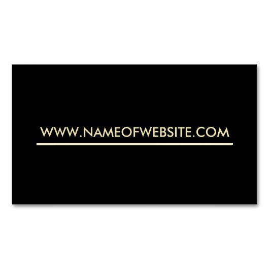 Website met de Professional Modern Black en Gold P Visitekaartje Magneet (Voorkant)