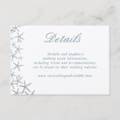Website met details over Starfish Border Wedding Informatiekaartje (Voorkant)