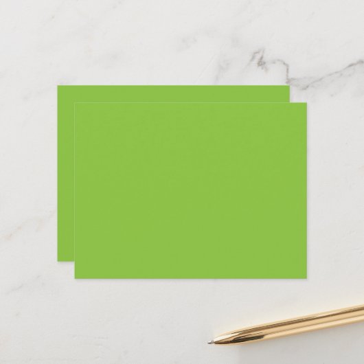 Website met een groene achtergrond en witte rand briefkaart (Voorkant / Achterkant in situ)