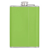 Website met een groene achtergrond en witte rand heupfles (Achterkant)