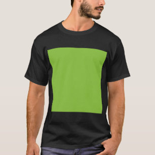 Website met een groene achtergrond en witte rand t-shirt