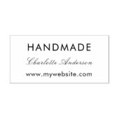 Website met handgemaakte naam rubberstempel (Afrduk)