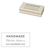 Website met handgemaakte naam rubberstempel (Gestempeld)