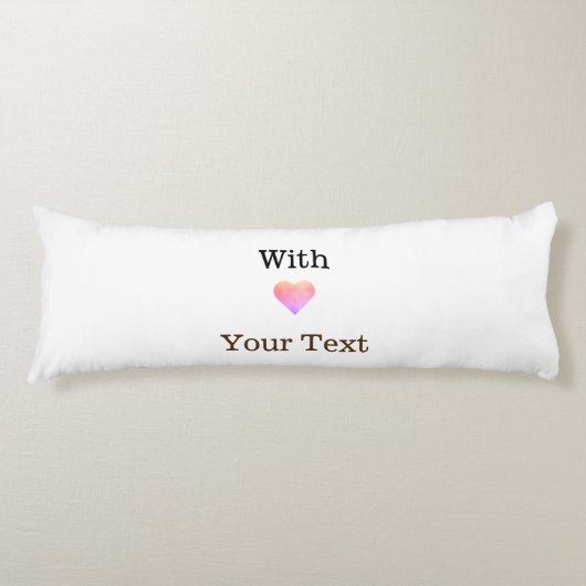 website met jogo-tekst toevoegenThrow Pillow Lichaamskussen (Voorkant)