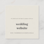 Website met kleurrijke Groovy Retro Arch Bold Wedd Vierkante Visitekaartje (Achterkant)