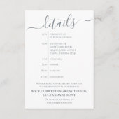 Website met minimale details over de blauwe agenda informatiekaartje (Voorkant)