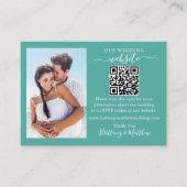 Website met minimalistische eenvoudige QR-foto Bla Informatiekaartje (Voorkant)