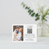 Website met minimalistische eenvoudige QR-foto voo Informatiekaartje (Staand voorkant)