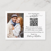 Website met minimalistische eenvoudige QR-foto voo Informatiekaartje (Voorkant)