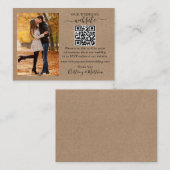 Website met minimalistische eenvoudige QR Kraft fo Informatiekaartje (Voorkant / Achterkant)