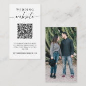 Website met minimalistische QR-code Informatiekaartje (Voorkant / Achterkant)