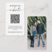 Website met minimalistische QR-code Informatiekaartje (Voorkant / Achterkant)