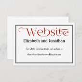 Website met rode zwarte en witte bruiloft — Kaart (Voorkant / Achterkant)