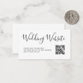 Website met scriptweddenschap Details QR Code Encl Notitiekaartje (Voorkant / Achterkant in situ)