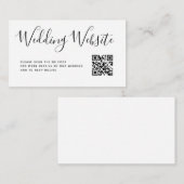 Website met scriptweddenschap Details QR Code Encl Notitiekaartje (Voorkant / Achterkant)