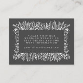 Website met tekenbruiloft voor zwarte en witte Flo Informatiekaartje (Voorkant)