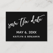 Website met witte en zwarte bruiloft en sla de dat visitekaartje (Achterkant)