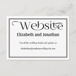 Website met zwarte en witte bruiloft — Kaart Detai