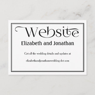 Website met zwarte en witte bruiloft — Kaart Detai