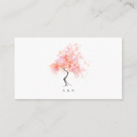 Website - Minimale moderne lichtroze Informatiekaartje (Achterkant)