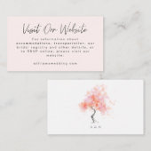 Website - Minimale moderne lichtroze Informatiekaartje (Voorkant / Achterkant)