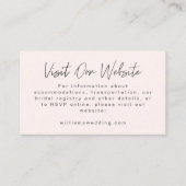 Website - Minimale moderne lichtroze Informatiekaartje (Voorkant)