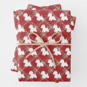 Website op een tartan achtergrond inpakpapier (In situ)