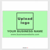 Website op Lichtgroen Groot Rechthoek Vinyl Sticker (Vel)