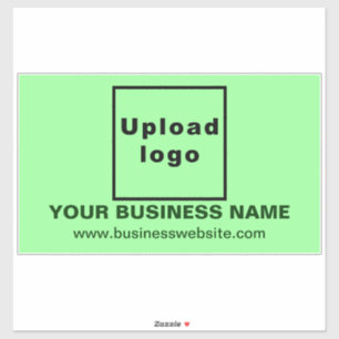 Website op Lichtgroen Groot Rechthoek Vinyl Sticker